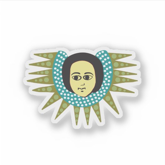 Ethiopische Angel Sticker (Voorkant)