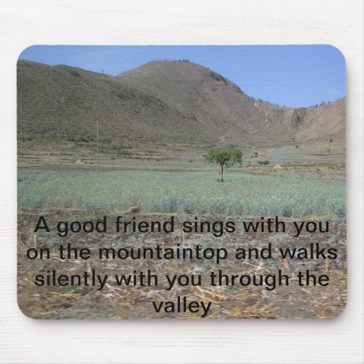 Ethiopische bergen mousepad muismat (Voorkant)