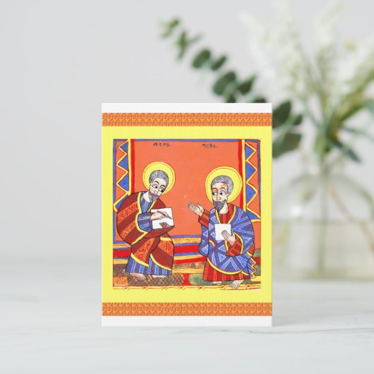 Ethiopische Bijbel-Saint-Luke-Saint-John Briefkaart (Staand voorkant)