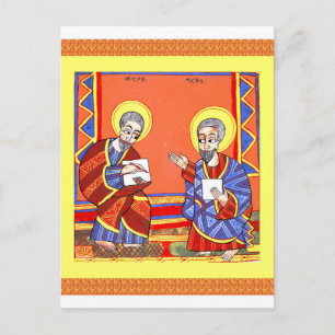 Ethiopische Bijbel-Saint-Luke-Saint-John Briefkaart
