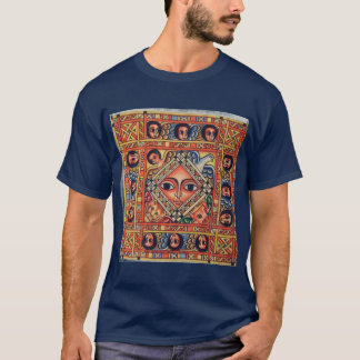 Ethiopische bijbelkerk schilderen - Blauw T-shirt