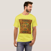 Ethiopische bijbelkerk schilderen - Geel T-shirt (Voorkant volledig)