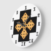 Ethiopische bijbeltijd - ronde (grote) wandklok (Hoek)