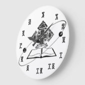 Ethiopische bijbeltijd - ronde (grote) wandklok (Hoek)