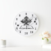 Ethiopische bijbeltijd - ronde (grote) wandklok (Huis)