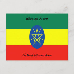 Ethiopische briefkaarten-ethiopiërs voor altijd briefkaart