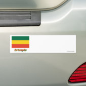 Ethiopische burgervlag met naam bumpersticker (Op auto)