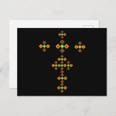 Ethiopische Cross Art Ethiopian Traditional Clothe Briefkaart (Voorkant / Achterkant)