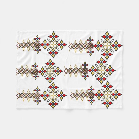 Ethiopische Cross Fleece Blanket Deken (Voorkant (Horizontaal))
