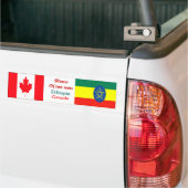 Ethiopische en canadese bumperstickers (Op Truck)