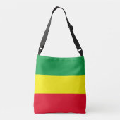 Ethiopische en Rasta Vlag Crossbody Tas (Achterkant)
