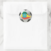 Ethiopische football voetbal ronde sticker (Tas)