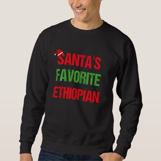 Ethiopische Funny Ethiopia Pajama Kerstmis Trui (Voorkant)