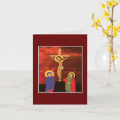 Ethiopische Goede Vrijdag ስቅለት Kaart (Gele Bloem)