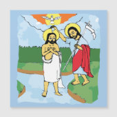 Ethiopische John de baptist art magnet (Voorkant)