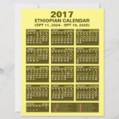 Ethiopische kalender Converter SPT 2024 tot 2025 (Voorkant)