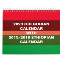 Ethiopische kalender & Gregorian kalender 2023