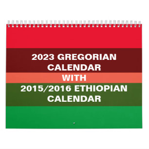 Ethiopische kalender & Gregorian kalender 2023