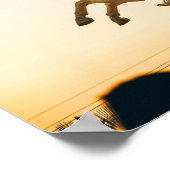 Ethiopische keizer Menelik op paard Poster (Hoek)