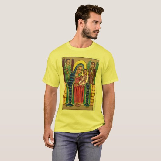 Ethiopische kerkschildering - Black Maryam T-Shirt (Voorkant volledig)