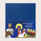 Ethiopische kerstKaart Kaart (Buitenkant ongevouwen)