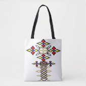 Ethiopische Klassieke Cross Meskel - Colour Canvas Tote Bag (Voorkant)
