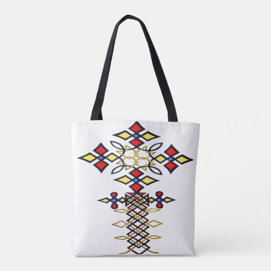 Ethiopische Klassieke Cross Meskel - Colour Canvas Tote Bag (Achterkant)