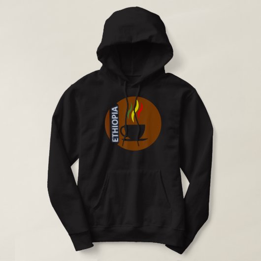 Ethiopische kledij Coffee Hoodie (Design voorkant)