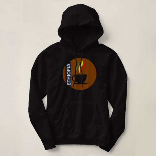 Ethiopische kledij Coffee Hoodie (Design voorkant)