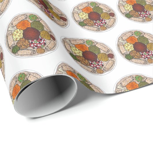 Ethiopische kookplaat Injera wat linzen Cadeaupapier (Rol Hoek)
