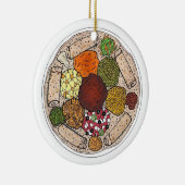 Ethiopische kookplaat Injera wat linzen Keramisch Ornament (Rechts)