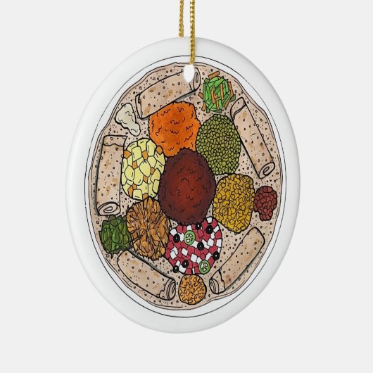 Ethiopische kookplaat Injera wat linzen Keramisch Ornament (Rechts)