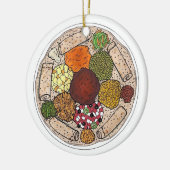 Ethiopische kookplaat Injera wat linzen Keramisch Ornament (Links)