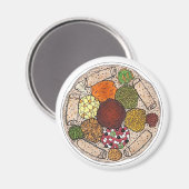 Ethiopische kookplaat Injera wat linzen Magneet (Voorkant / Achterkant)