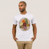 Ethiopische kookplaat Injera wat linzen T-shirt (Voorkant volledig)