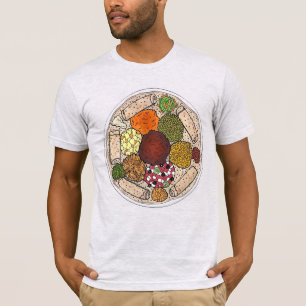 Ethiopische kookplaat Injera wat linzen T-shirt