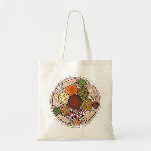 Ethiopische kookplaat Injera wat linzen Tote Bag (Voorkant)