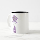 Ethiopische kruis 2 tweekleurige koffiemok (Voorkant links)