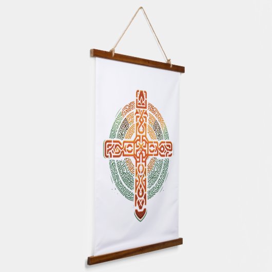 Ethiopische kruising hangend wandkleed (Gebogen)