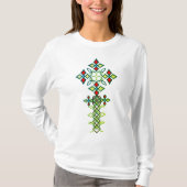 Ethiopische kruising Long Sleeve T-Shirt (Voorkant)