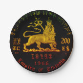 Ethiopische Leeuw van Juda Papieren Borden Papieren Bordje (Voorkant)