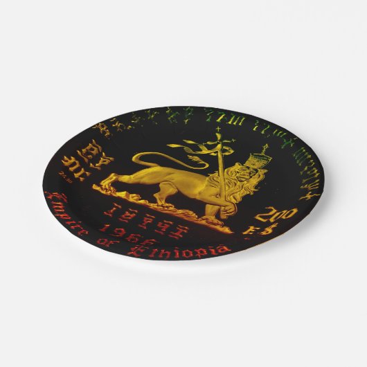 Ethiopische Leeuw van Juda Papieren Borden Papieren Bordje (Gekanteld)