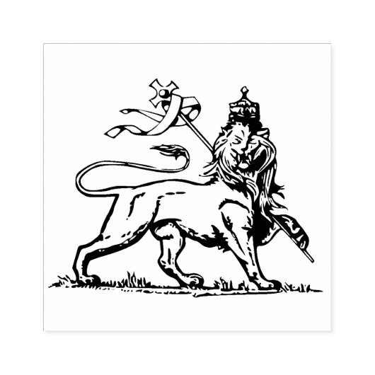 Ethiopische Leeuw van Juda Rubberstempel (Afrduk)