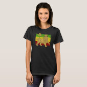 Ethiopische Lion Ethiopia Flag Reggae Jamaican Con T-shirt (Voorkant volledig)