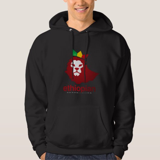Ethiopische macht - Fleece Pullover Hoodie (Voorkant)
