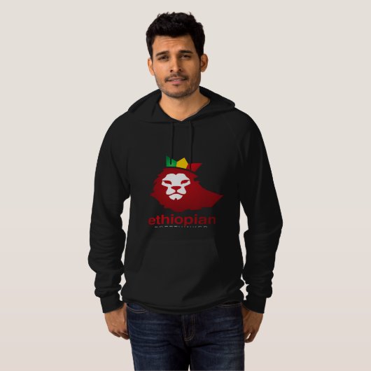 Ethiopische macht - Fleece Pullover Hoodie (Voorkant volledig)