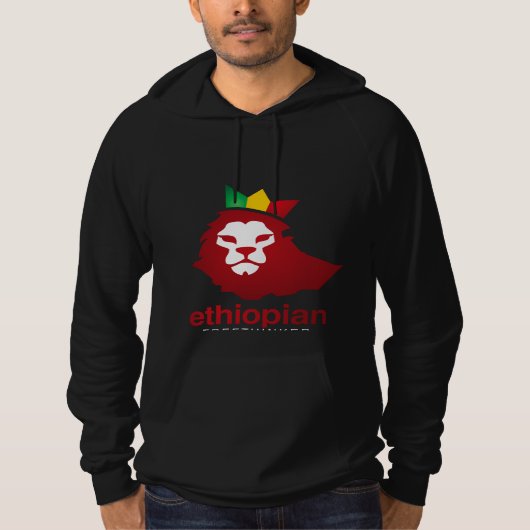 Ethiopische macht - Fleece Pullover Hoodie (Voorkant)