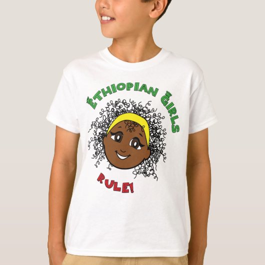 Ethiopische meisjesregel! t-shirt (Voorkant)