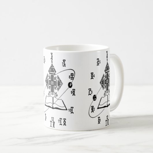 Ethiopische Mok van het ontwerp van de bellenklok (Voorkant rechts)