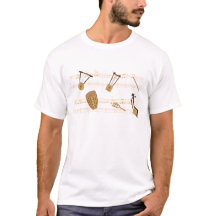 Ethiopische muziekinstrumenten T-shirt